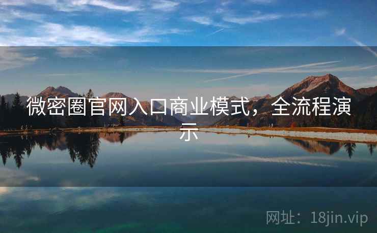 微密圈官网入口商业模式，全流程演示